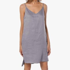 Amazhiyu Linen V- neck Cami Dress
